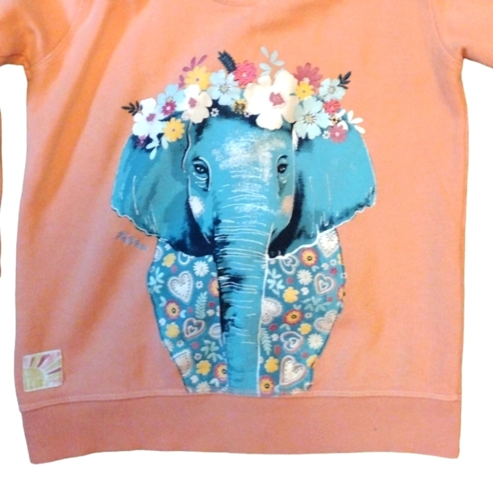 Fat Face Kids Elephant Graphic Hoodie